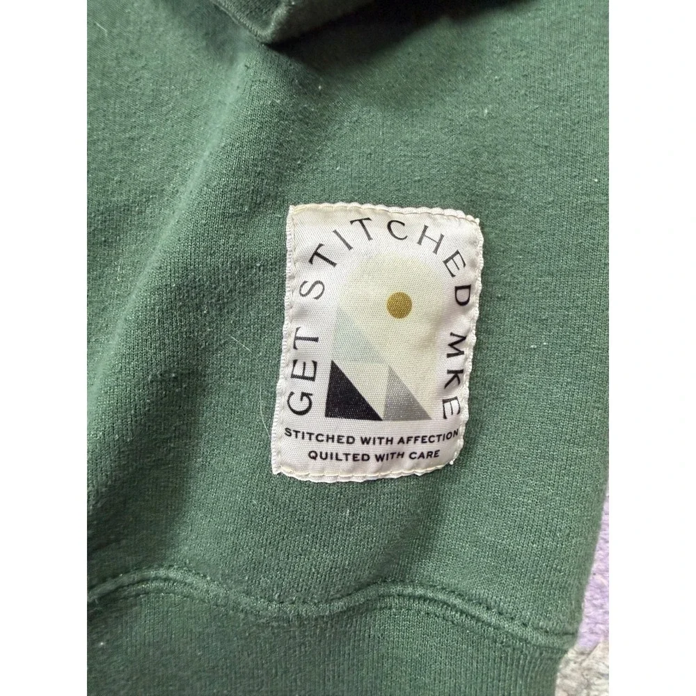 Champion Repurposed Cottagecore Sweatshirt Handmade Quilt Patchwork Farmhouse - Picture 7 of 7